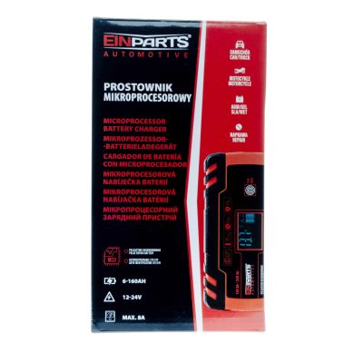 EPCBC02 CARGADOR DE BATERíA DE 8A 12/24V CON FUNCIóN DE REPARACIóN DE BATERíA